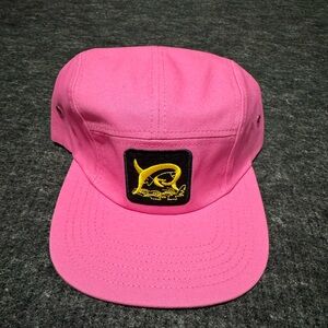 Marlin Fishing 5 Panel Short Bill Strapback Hat Cap Mens Pink Swordfish New